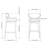 Alida Ena Lucia Bar/Counter Stool - Harvest Jute Seat - Ebano Frame-653515076-653515082