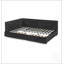 Lit Queen capitonné avec rangement intégré, canapé-lit avec dossier et accoudoirs confortables pour la chambre et le salon