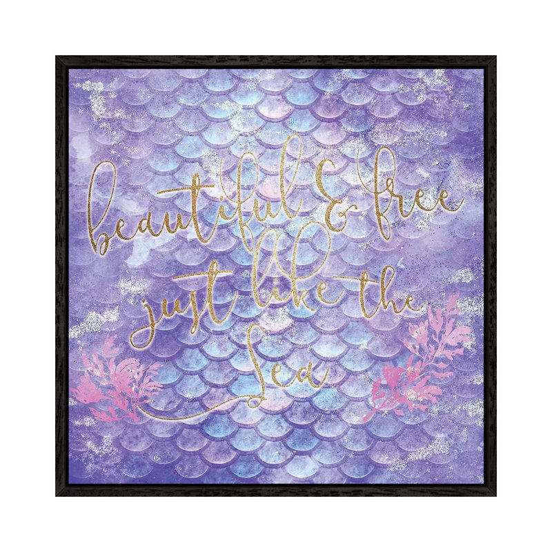 Like The Sea by Kimberly Allen - Print on Canvas, 45.72cm H x 45.72cm W x 3.81cm D, Black Framed