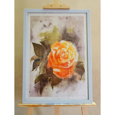 Blooming Rose Painting | Water Colour On Handmade Sheet | Sakshi Agarwal