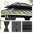 Double Roof Hardtop Metal Patio Gazebo with Curtains and Netting-110777381-110377480-110377479