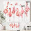 Gracieusement rose Shabby Flamingo - reproduction d'art sur toile tendue-55950561