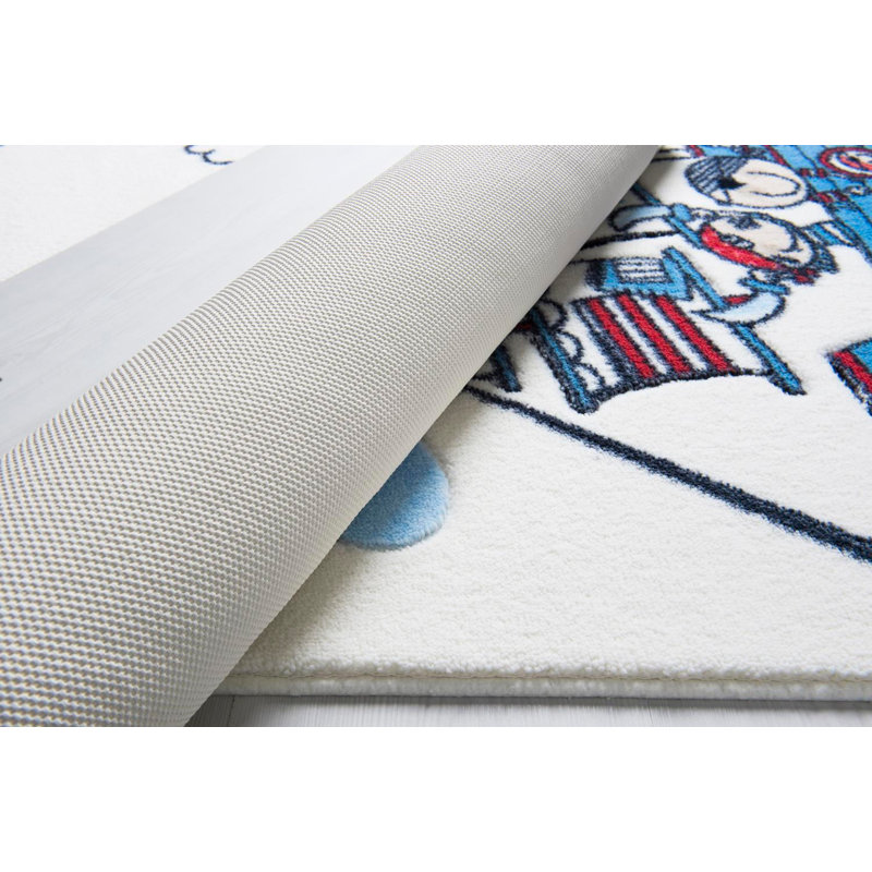 Guernon Purple/White/Blue Rug, Rectangle 133 x 190cm