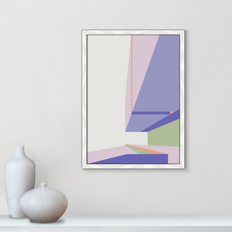 Violet Violet at the Museum - Peinture encadrée, H 23 po x l 17 po x P 0,75 po, Papier grain de bois blanc