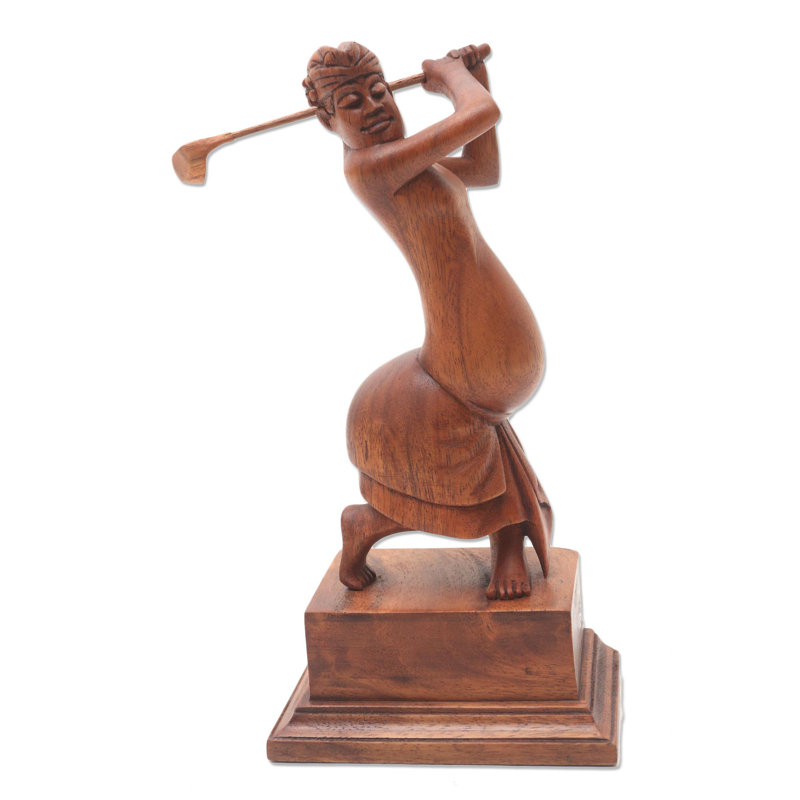 Sculpture Dowding Golfeur et bois
