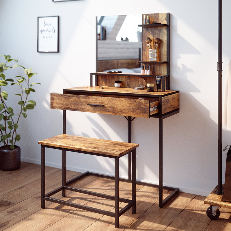 Haleakal Dressing Table with Mirror