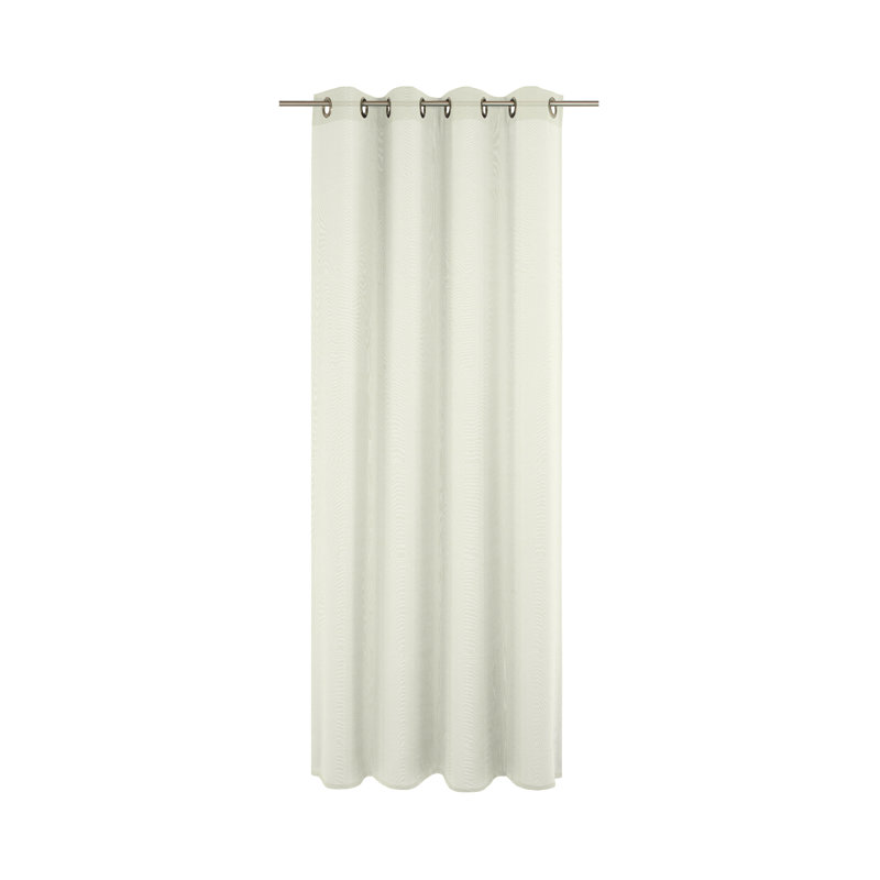 Isbrand Semi Sheer Curtain Single Panel, 300 W x 225 D cm, Champagne/White