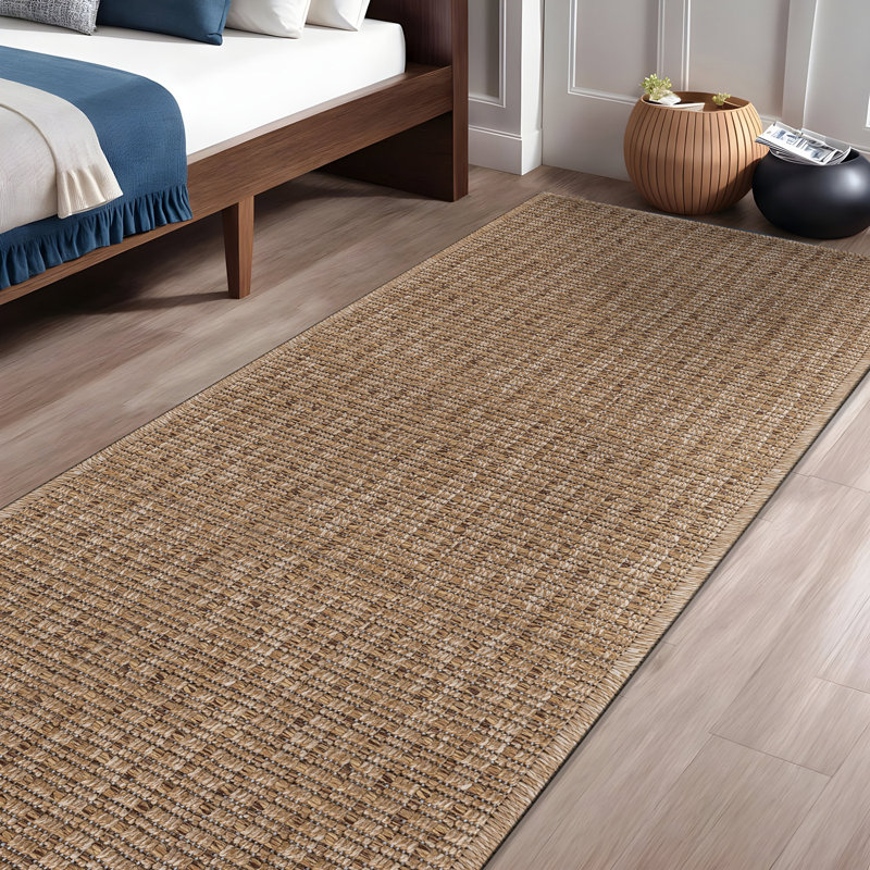 Tapis d'intérieur naturel Nadene, Tapis de couloir de 2 pi x 7 pi