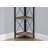 Fexy 59 Inch Corner Etagere Bookcase, 4 Tier Display Shelves, Black Metal, Rustic Brown-469439734