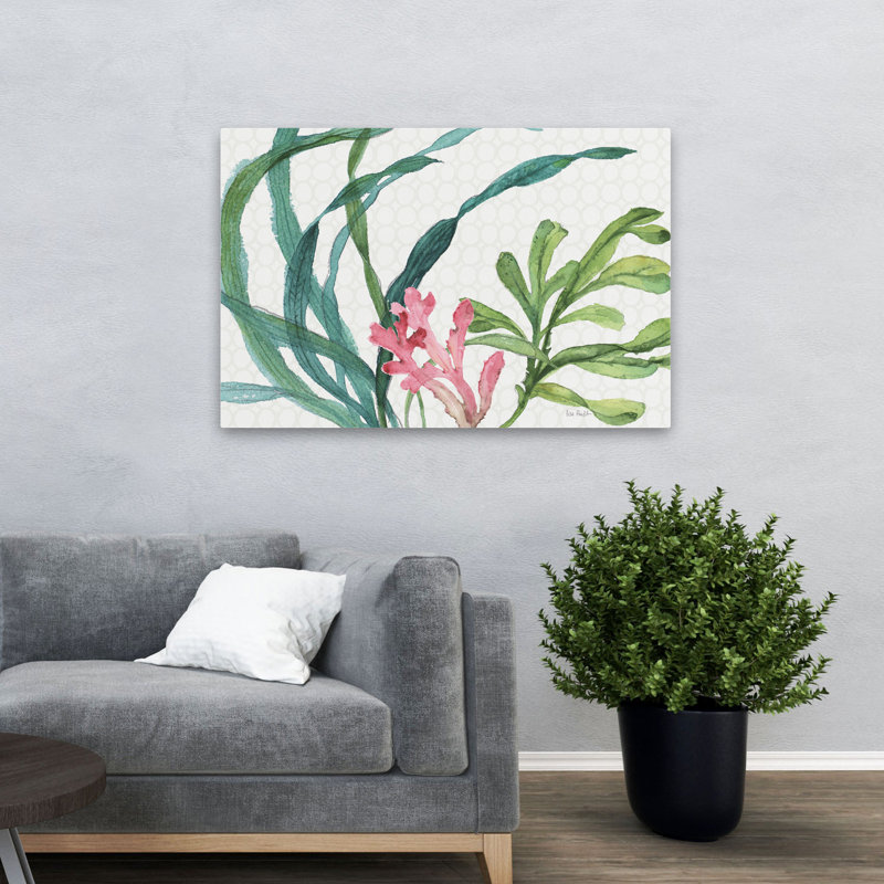 Mélange de plantes vertes, éléments naturels côtiers, H 32 po x l 48 po