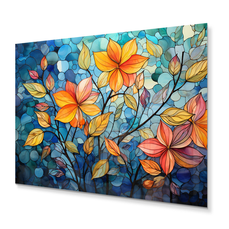 «Colorful Mosaic I», art mural abstrait en métal, H 12 po x l 20 po