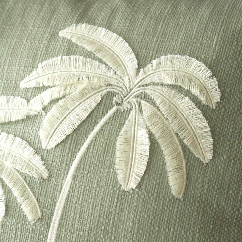 Paradiso Tufted Palm Cushion, Green