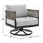 Chaise berçante d'extérieur en métal avec coussins Scotia