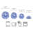 Spode Blue Italian 5 Piece Bone China Place Setting, Service for 1