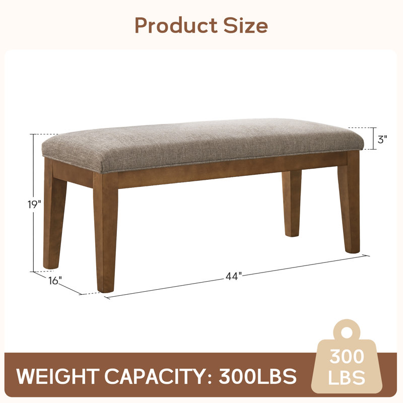 Banc en bois Isaura, Brun