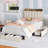 Upholstered Bed Frame with 3 Drawers, Bed with Storage Headboard and Charging Station-1254871270-1248422149