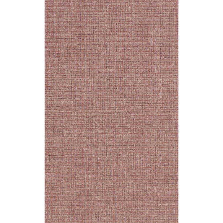 Bryn Hand Tufted Wool Abstract/Houndstooth Area Rug in Spice/Pink/Tan
