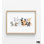 «Happy Cat», idée de décor de thème de chambre de bébé, adorable art de chat blanc et noir, idée de cadeau de propriétaire de chat orange, affiche d'art mural