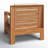 Chaney Teak Patio Chair with Sunbrella® Cushions-2038710522