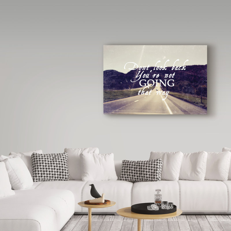 «Don't Look Back», impression sur toile tendue Tarawa, 16 po x 24 po