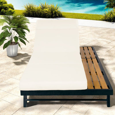 Méridiennes de patio réglables, méridienne moderne en bois et métal