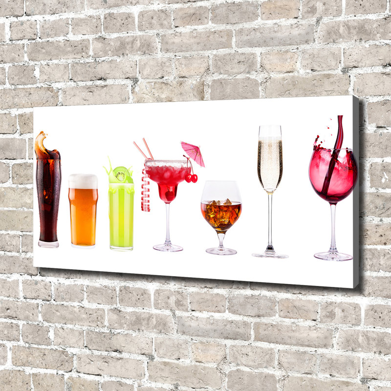 A Set Of Drinks - Wrapped Canvas Print