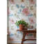 Papier peint floral texturé double rouleau amovible texturé
