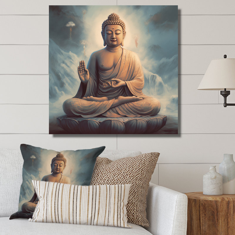 "Statue of Buddha", reproduction sur toile, Toile tendue, H 36 po x l 36 po