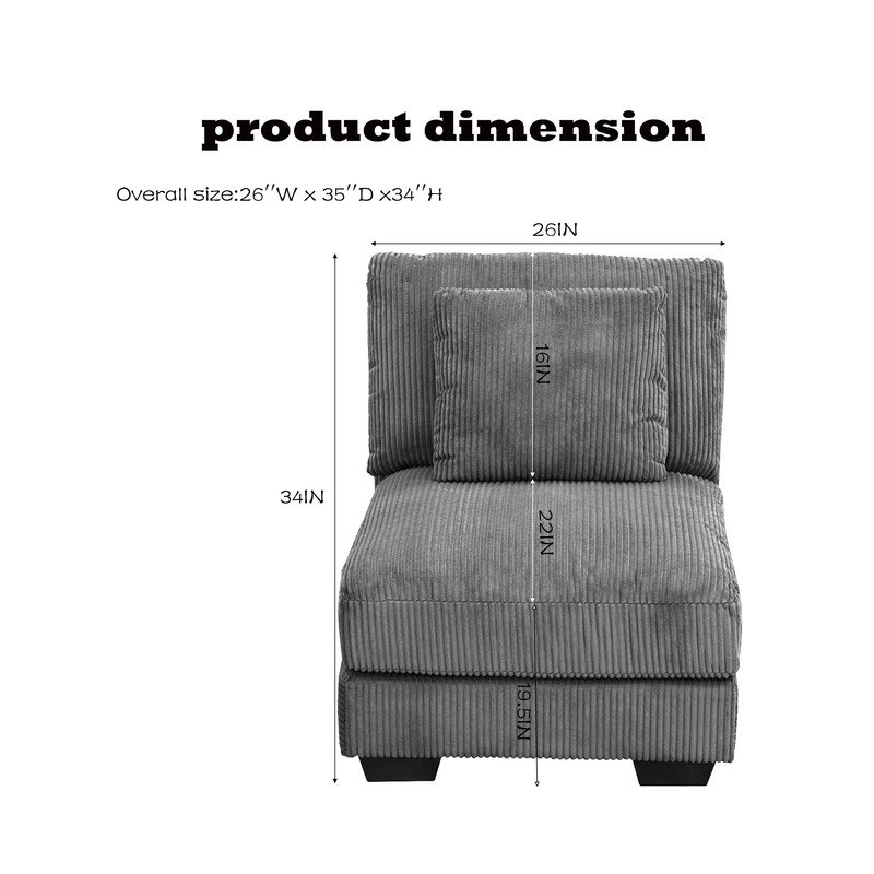Fauteuil d'appoint sans accoudoirs