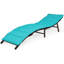 2 pièces chaise de patio pliante turquoise
