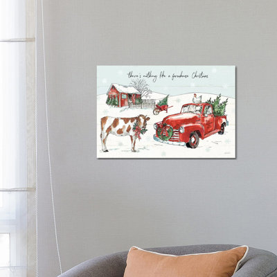 Holiday On The Farm Ii - Believe by Anne Tavoletti - Wrapped Canvas Print