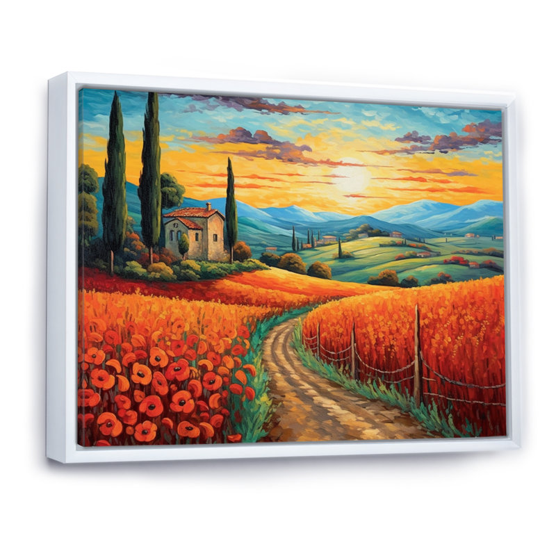 Valley Getaway I - Imprimé, 34" H x 44" W, Cadre flottant blanc