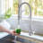 Pull Out Gooseneck High-Arc Kitchen Faucet-82627971