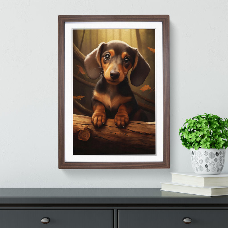 Single Picture Frame Wall Art, 46cm H x 34cm W, Walnut Framed