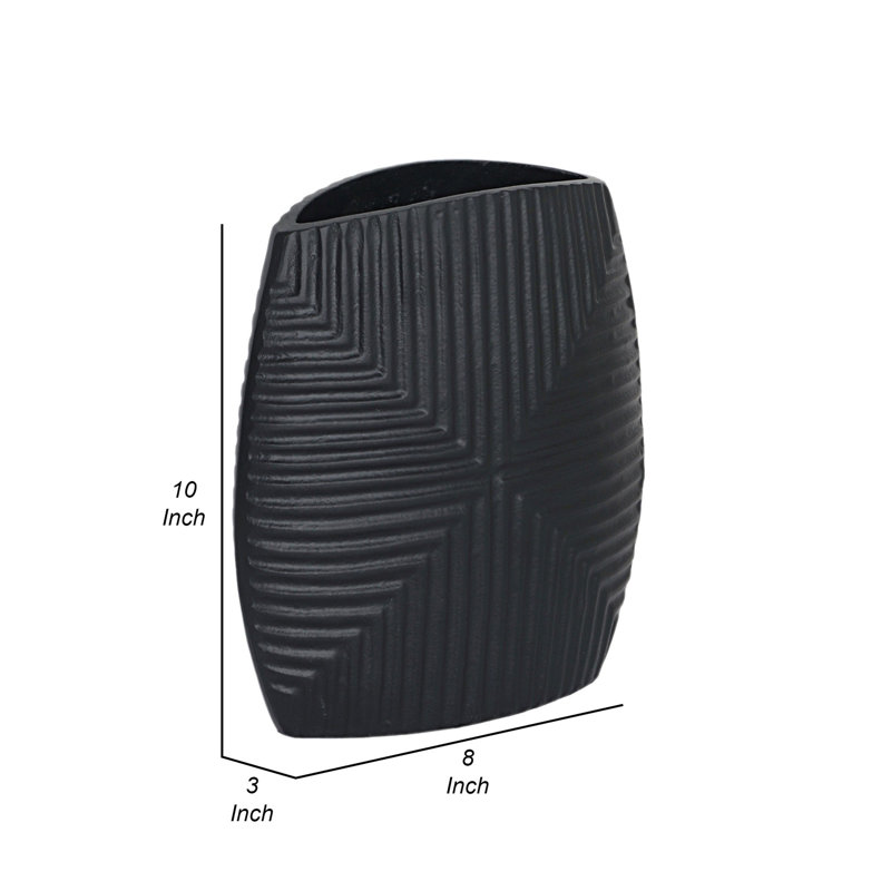 Aluminum Table Vase, Black
