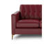 Canapé en cuir capitonné Mid-Century