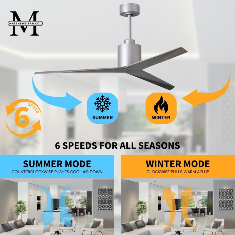Eliza Outdoor Downrod Ceiling Fan, Brushed Nickel, Old Oak Tone