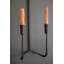  Hook-Style Forged-Iron Wall Sconce – 21"H Double Taper Candle Holder, Set Of 2