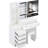 37" Bedside Vanity Table And Cushioned Stool Featuring 2 Ac+2 Socket, Hair Dryer Stand, Large 24"X22" Touch Control Led Sliding Mirror With 3 - Color Switch, Ul Certificate, American Style Material