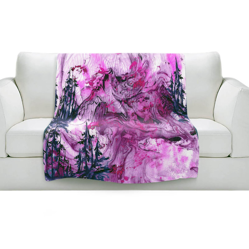 Couverture de sherpa fuchsia doux pour la chandelle, l 51 po x L 60 po