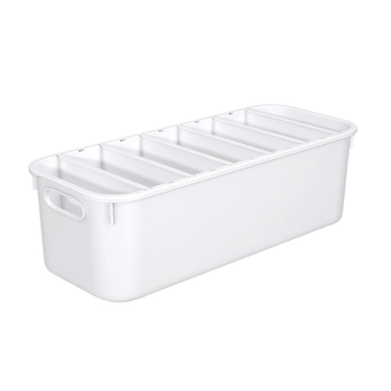 JOYBOS white plastic multi-compartment drawer organizer storage box, clothing storage box, wardrobe storage