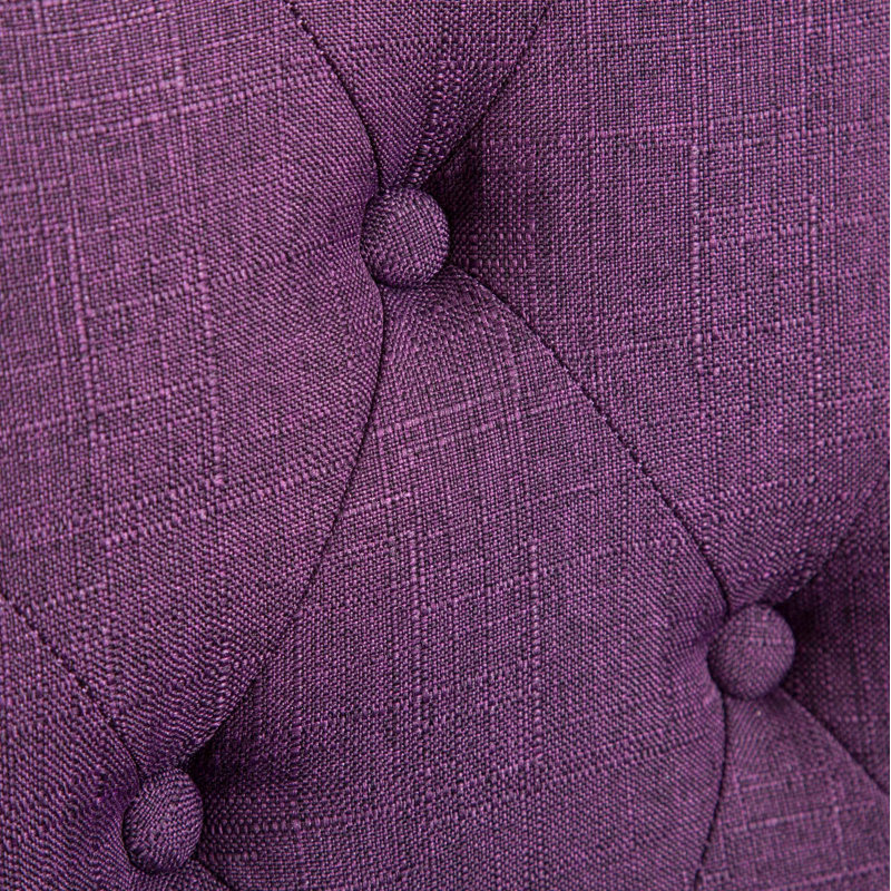 Chaise parsons capitonnée en bois massif, Mauve