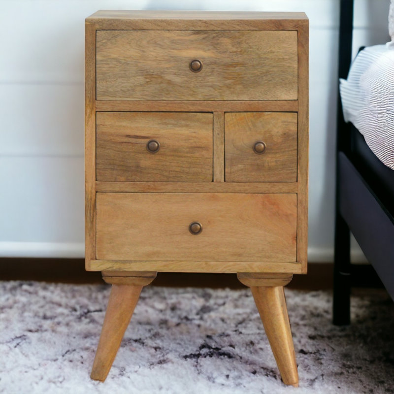 36cm W Solid Wood Bedside Table