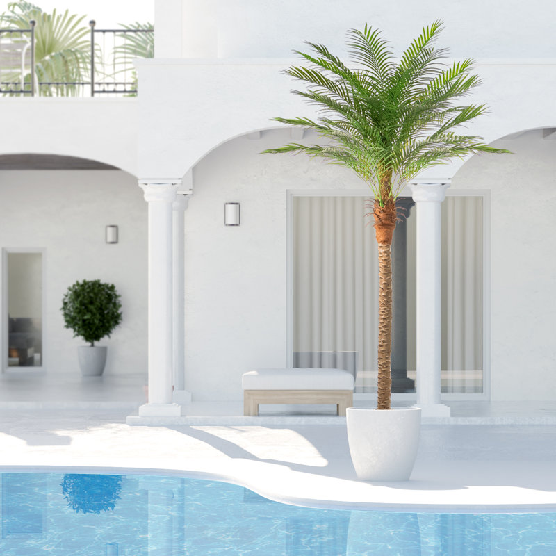 Palmier artificiel dans un pot, H 106,3 po x l 51,2 po x P 51,2 po