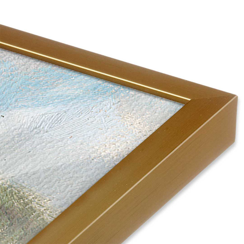 «New England Home in Spring» par Stephen Calcasola, reproduction d'art, H 18 po x l 24 po, Gold