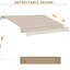 Auvent de terrasse rétractable 13 pi x 8 pi - beige. Et eau - tissu, cadre en aluminium. Manivelle manuelle. Ajustement multi-surfaces. Chauffer. Positionnement polyvalent. Cour d'extérieur beige 8 pi. Rétractable, à eau. Manivelle