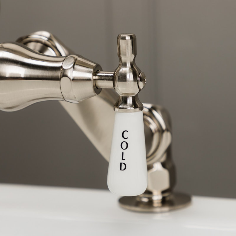 Deck Tub Spout with Diverter, Brushed Nickel