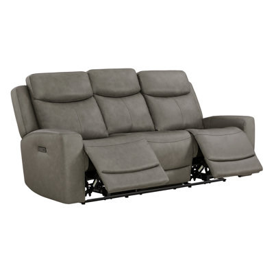 Achilles Top Grain Genuine Leather Upholstered Power Reclining Sofa