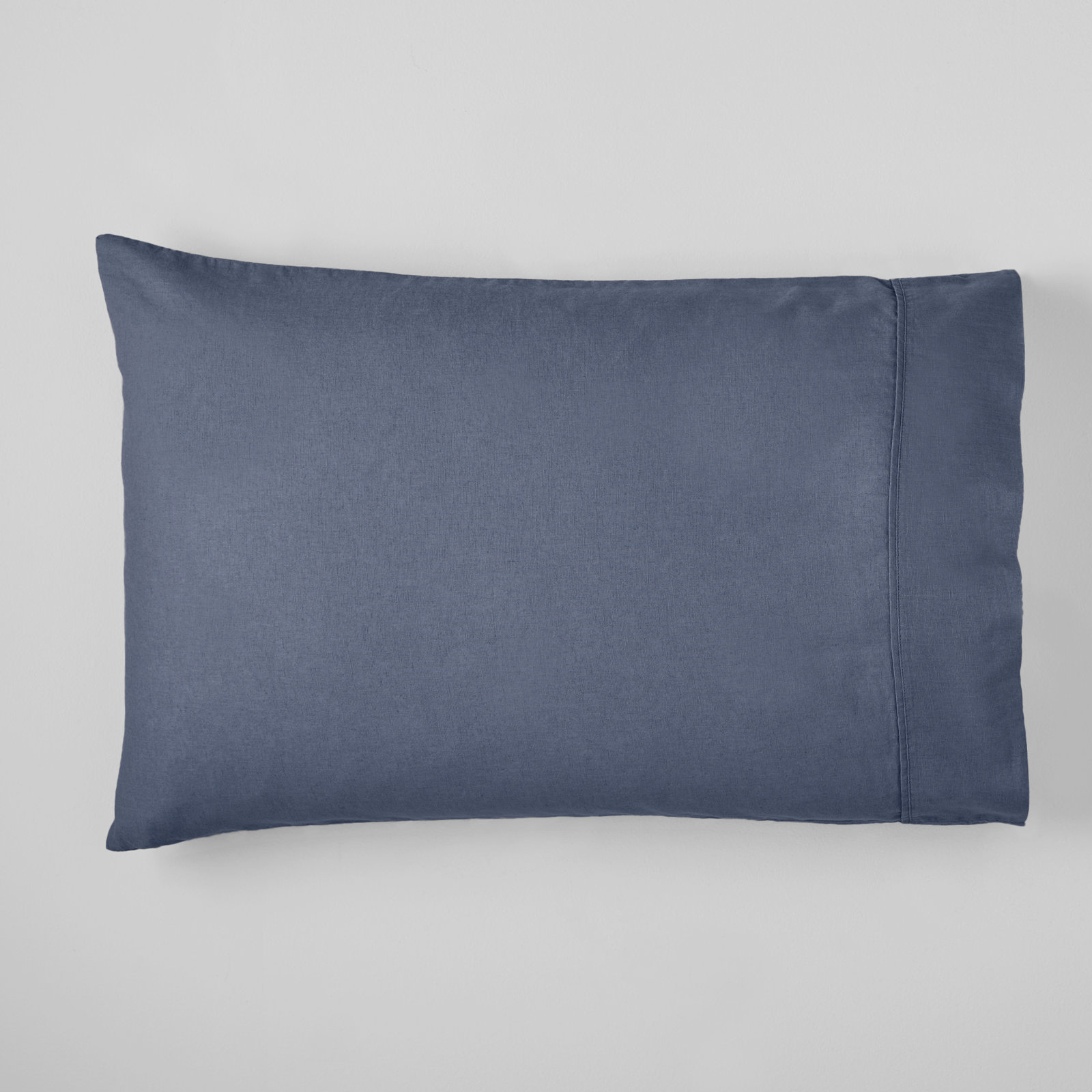 Jeffen Linen Blend Pillowcase Set, King, Midnight Navy
