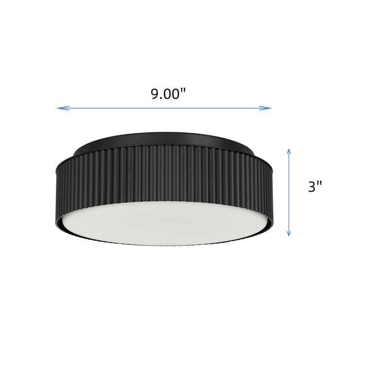 9-inch Black Led Recessed Light With 5 Color Temperature Options, Suitable For Dry Or Damp Indoor Environments, Black